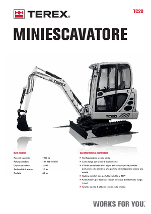 Minikotrók Terex TC 20