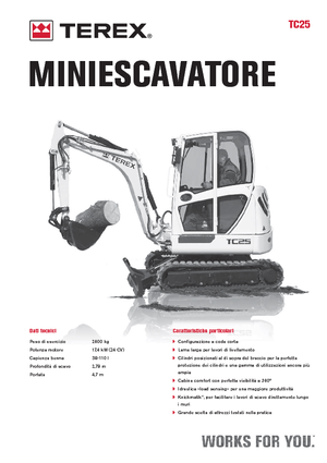 Minikotrók Terex TC 25