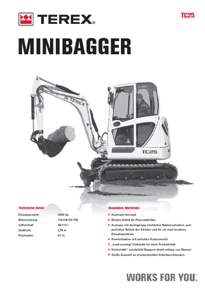 Minikotrók Terex TC 25