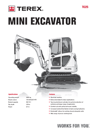 Minikotrók Terex TC 25