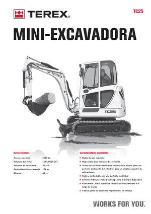 Minikotrók Terex TC 25