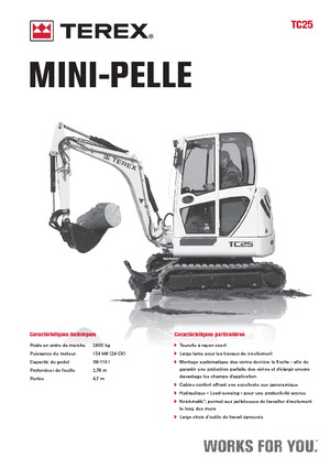 Minikotrók Terex TC 25