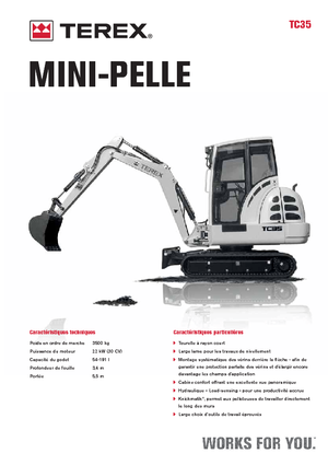 Minikotrók Terex TC 35