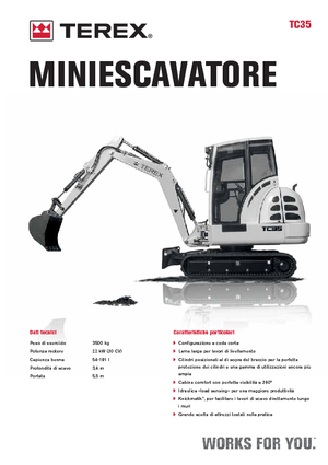 Minikotrók Terex TC 35