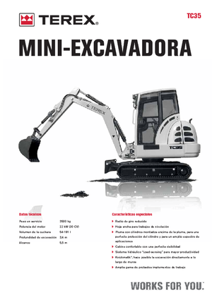 Minikotrók Terex TC 35