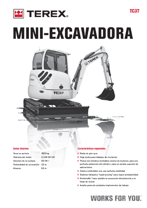 Minikotrók Terex TC 37