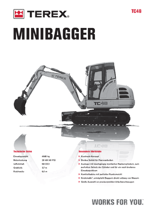 Minikotrók Terex TC 48