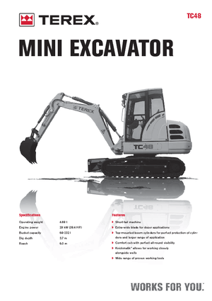 Minikotrók Terex TC 48