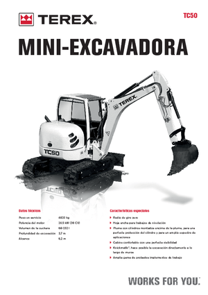 Minikotrók Terex TC 50
