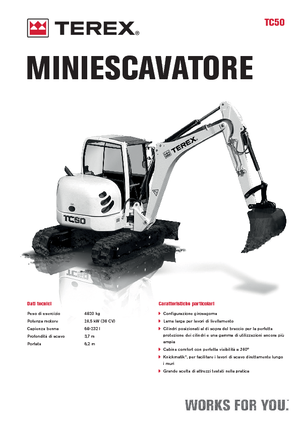 Minikotrók Terex TC 50