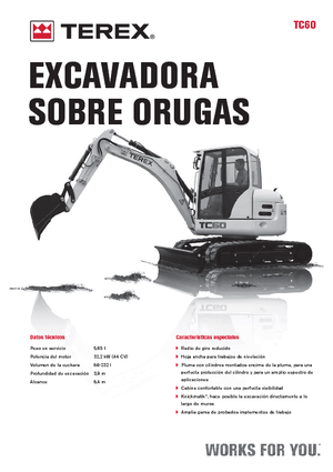 Minikotrók Terex TC 60