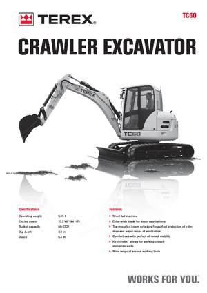 Minikotrók Terex TC 60