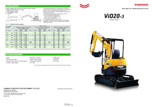 Minikotrók Yanmar VIO 20