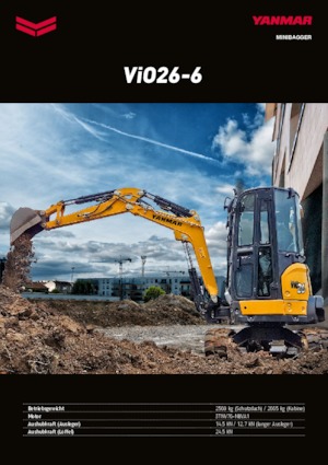 Minikotrók Yanmar VIO 26-6 PR