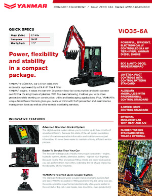 Minikotrók Yanmar ViO35-6A