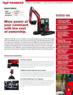 Minikotrók Yanmar ViO55-6A