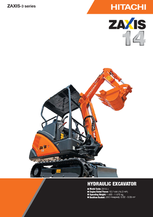Minikotrók Hitachi ZX 14-3
