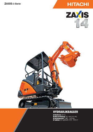 Minikotrók Hitachi ZX 14-3