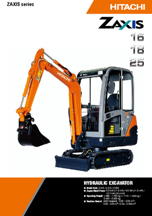 Minikotrók Hitachi ZX 16
