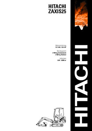 Minikotrók Hitachi ZX 25