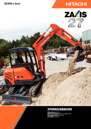 Minikotrók Hitachi ZX 27-3