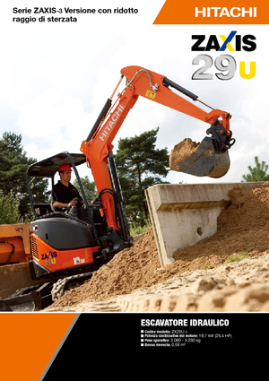Minikotrók Hitachi ZX 29 U 3