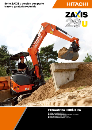 Minikotrók Hitachi ZX 29 U 3