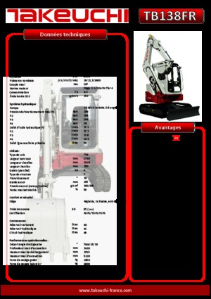 Minikotrók Takeuchi TB 138 FR