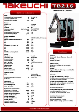 Minikotrók Takeuchi TB216S