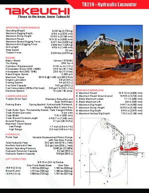 Minikotrók Takeuchi TB 228 