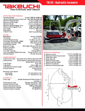 Minikotrók Takeuchi TB 235