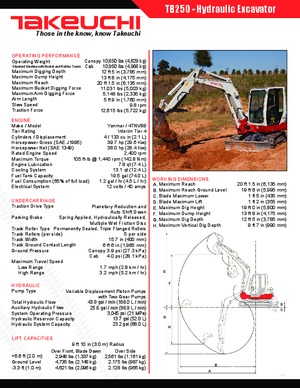 Minikotrók Takeuchi TB 250