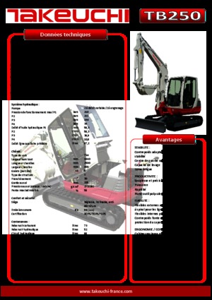 Minikotrók Takeuchi TB 250