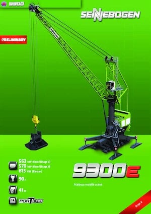 Mobildaruk - rácsos gém Sennebogen 9300e HMC