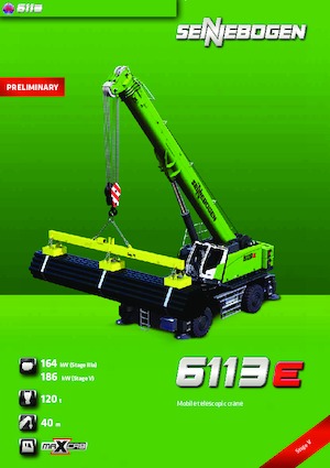 Mobildaruk - teleszkópos gém Sennebogen 6113 M