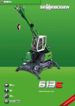 Mobildaruk - teleszkópos gém Sennebogen 613 M