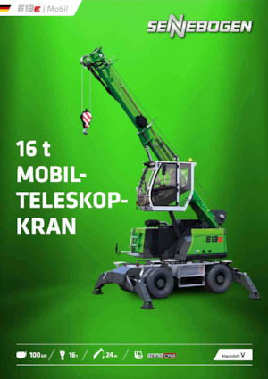 Mobildaruk - teleszkópos gém Sennebogen 613E