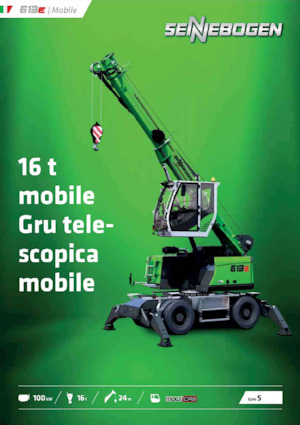 Mobildaruk - teleszkópos gém Sennebogen 613E
