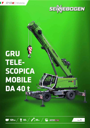 Mobildaruk - teleszkópos gém Sennebogen 643E