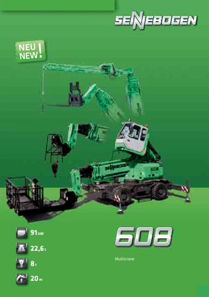 Mobildaruk - teleszkópos gém Sennebogen 608 Multicrane