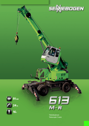 Mobildaruk - teleszkópos gém Sennebogen 613 M