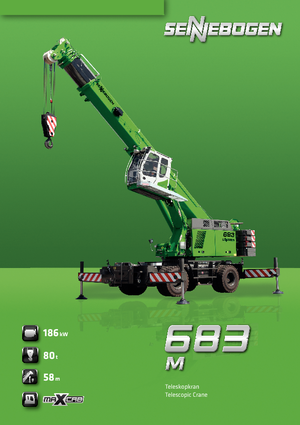 Mobildaruk - teleszkópos gém Sennebogen 683 M