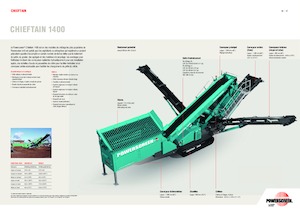 Mobil rosták Powerscreen Chieftain 1400
