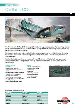 Mobil rosták Powerscreen Chieftain 2100 X 3D