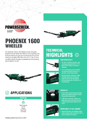 Mobil dobrosták Powerscreen Phoenix 1600