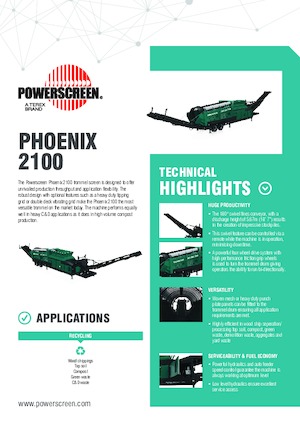 Mobil dobrosták Powerscreen Phoenix 2100