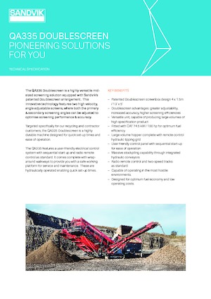 Mobil rosták Sandvik QA335