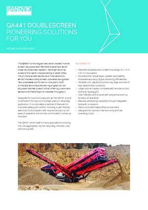 Mobil rosták Sandvik QA 441