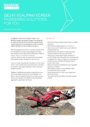 Mobil rosták Sandvik QE241