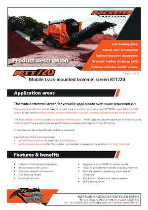 Mobil dobrosták Rockster RTT720